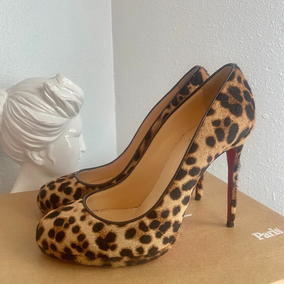Christian Louboutin Leopard Print Heels - Picture 3 of 9